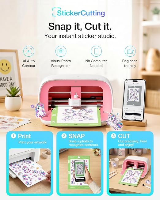Likcut Portable Vinyl Cutter Machine for DIY Crafts, Compact Cutting Machine for Stickers - Image 2