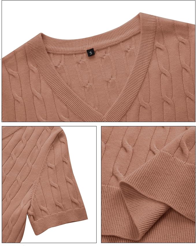 Arach&Cloz Women's Wool Blend Spring Summer Lightweight Business Casual Sweater Tops 2026 - Image 6