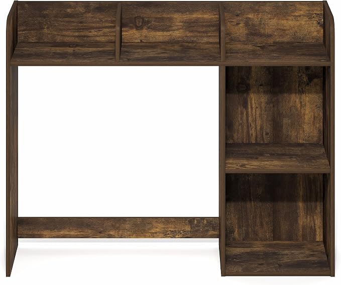 Furinno Classic Desk Shelf, 5-Shelf Desktop Hutch, Book Shelf, 3-Tier Desk Organzier, for Office Supplies, Office Desk Accessories, for Home Office, College, Dorm, White - Image 7