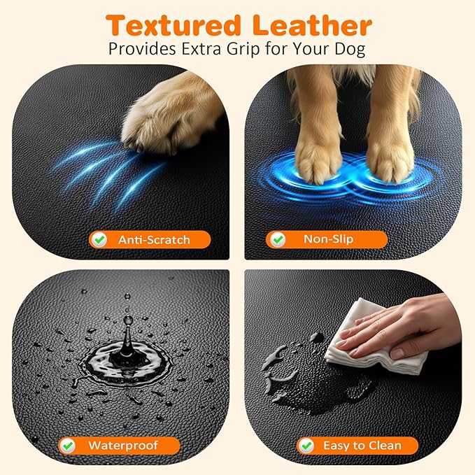 URPOWER Hard Bottom Dog Car Seat Cover for Pets 100% Waterproof Seat Cover Hammock 600D Heavy Duty Scratch Proof Nonslip Durable Back Seat Covers for Cars Trucks and SUVs - Image 3