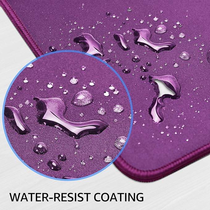 KTRIO Large Gaming Mouse Pad, Desk Mat, 31.5 x 15.7 in, Violet Purple, XXL | Smooth Micro-Weave Surface, Artistic Pattern Design, Non-Slip Rubber Base, Durable Stitched Edges, Office & Home Use - Image 5