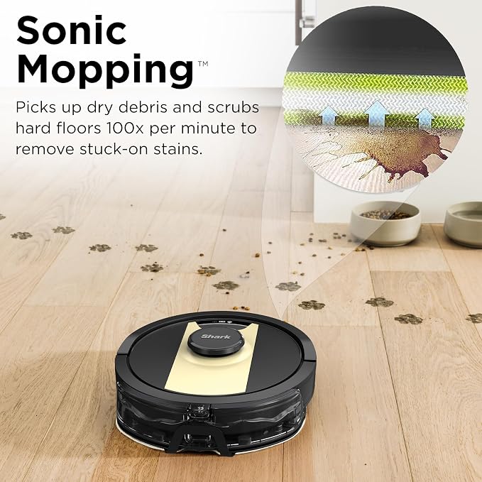 Shark IQ 2-in-1 Robot Vacuum and Mop with Row-by-Row Cleaning, Perfect for Pet Hair, Compatible with Alexa, No Self-Empty Base, Black/Bronze, RV2410WD - Image 4