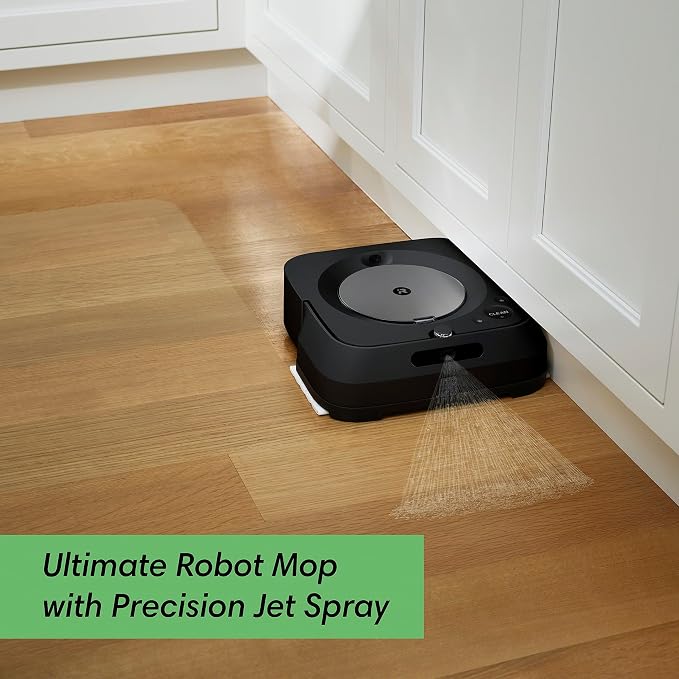 iRobot Braava Jet m6 6113 Ultimate Robot Mop - Wi-Fi Connected, Precision Jet Spray, Smart Mapping, Compatible with Alexa, Ideal for Multiple Rooms, Recharges and Resumes, Graphite - Image 2