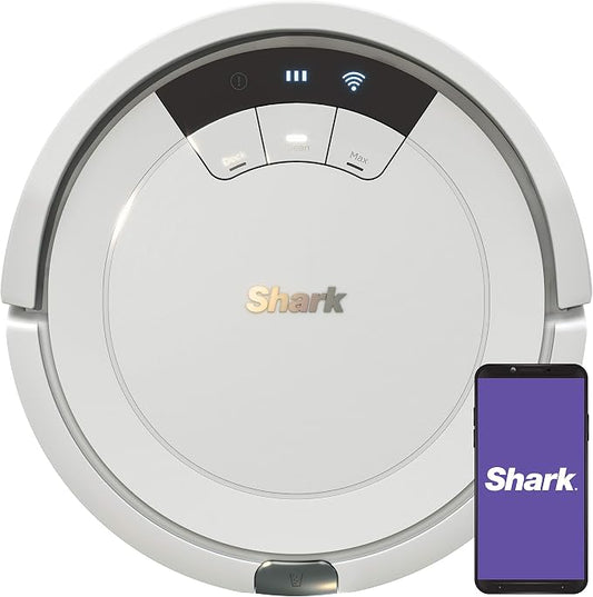 Shark AV752 ION Robot Vacuum, Tri-Brush System, Wifi Connected, 120 Min Runtime, Works with Alexa, Multi Surface Cleaning, White by Unknown