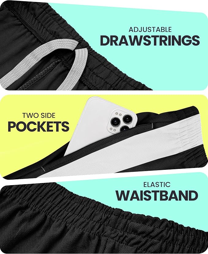 Quick Dry Knit Men's Athletic Shorts Loose-Fit Running Workout Gym Shorts - Image 5