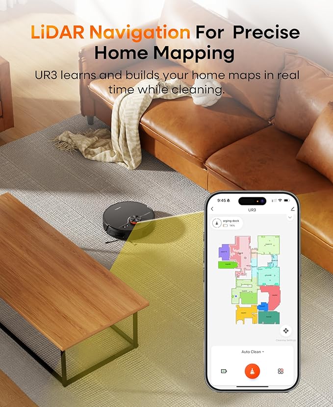 Robot Vacuum and Mop 7000Pa LiDAR Self-Empty Station | Robot Vacuum Ultra quiet cleaning, Alexa voice control, customizable no-go zones for multi-floor households carpets pet hair - Image 4