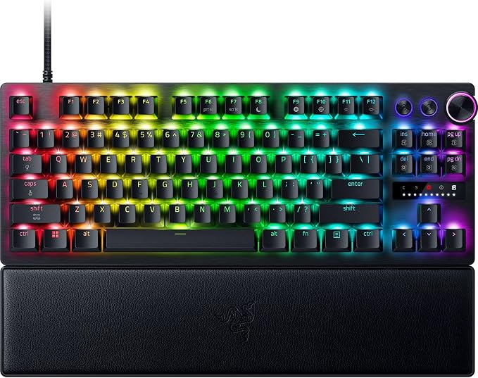 Razer Huntsman V3 Pro TKL 8KHz Esports Gaming Keyboard, Black | Analog Optical Switches Gen 2, 8KHz Polling, Razer Snap Tap, Rapid Trigger, Adjustable Actuation, Media Controls by Unknown