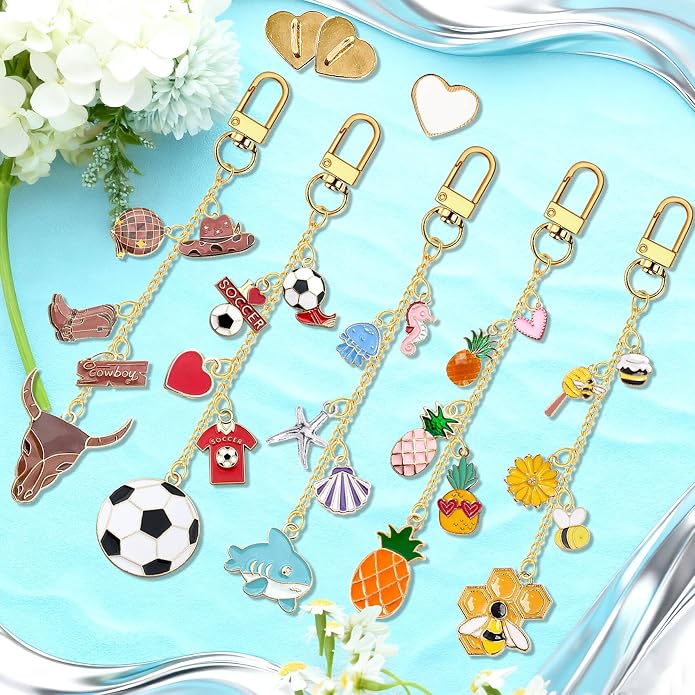 Charm Chains for Kindle,Cute E-reader Phone Charm Bracelets Accessories Compatible for Kindle E-Reader Phone iPad AirPod,Gifts for Reader Booklovers - Image 3
