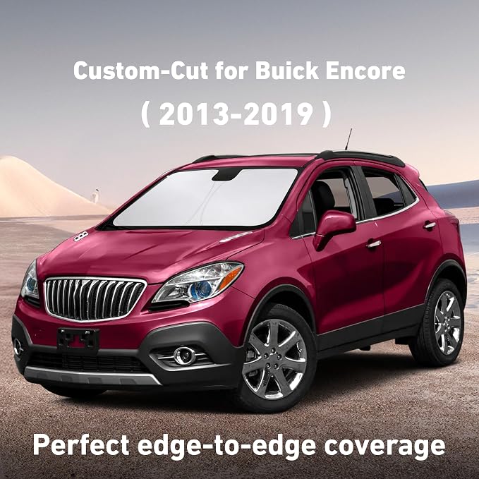 EcoNour Windshield Sunshade Compatible for Buick Encore 2013-2017 2018 2019, Sun Visor for Front Windshield & Window Sun Shade Cover, UV Heat Blocker & Protector, Car Accessories - Image 2
