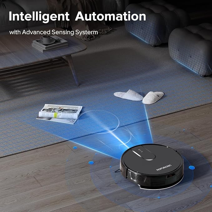 ROPVACNIC Robot Vacuum and Mop Combo 5200Pa Suction Robotic Cleaner | Self-charging, app control, personalized cleaning adjustments, advanced obstacle avoidance, suitable for home use - Image 4