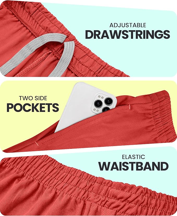 Quick Dry Knit Men's Athletic Shorts Loose-Fit Running Workout Gym Shorts - Image 3