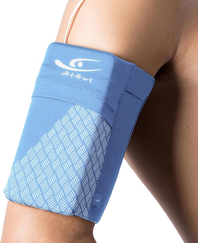 HiRui Universal Sports Armband Cell Phone Armband Sleeves Running Armband for Exercise Workout, Compatible with iPhone 17/17Plus/Pro/16/15/15Plus/14 Samsung Galaxy All Phones (Large, Blue) by HiRui