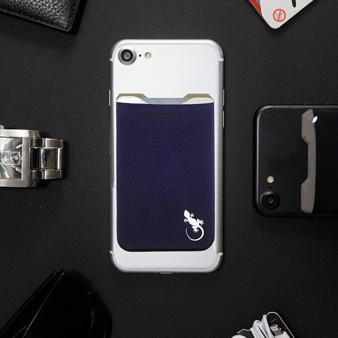 Phone Wallet - Adhesive Card Holder - Cell Phone Pouch - Stick on Lycra Pocket by Gecko - Carry Credit Cards and Cash - Image 2