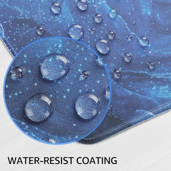 KTRIO Large Gaming Mouse Pad, Desk Mat, 31.5 x 15.7 in, Blue Marble, XXL | Smooth Micro-Weave Surface, Artistic Pattern Design, Non-Slip Rubber Base, Durable Stitched Edges, Office & Home Use - Image 5