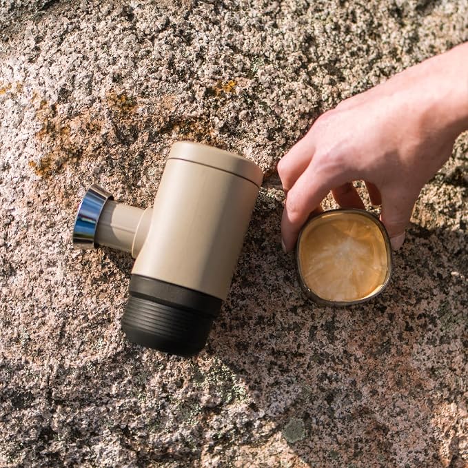 WACACO Minipresso NS2, Portable Espresso Machine, Compatible Original NS Capsules, Travel Coffee Maker, Manually Operated from Piston Action (Stone Beige) - Image 6