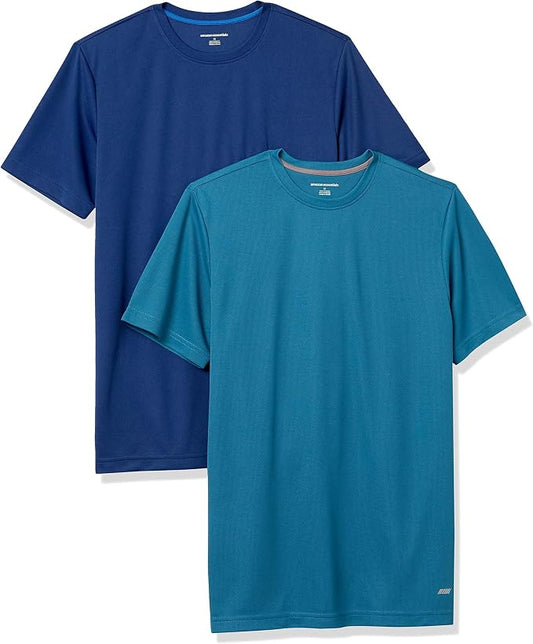 Amazon Essentials Men's Moisture Wicking Breathable Active Performance Tech Gym T-Shirts, Pack of 2 by AmazonEssentials