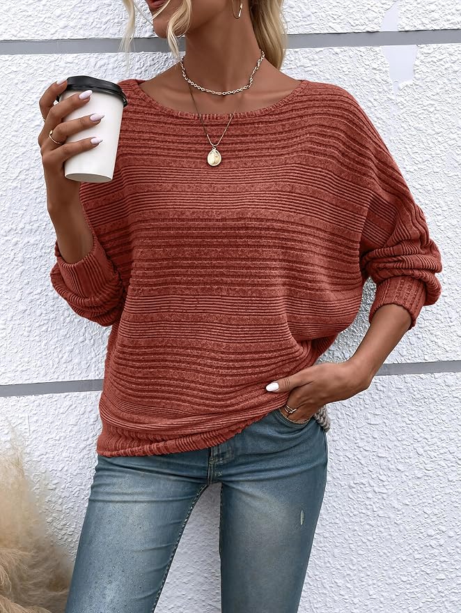 Womens Long Sleeve Shirts Crewneck Tunic Tops Pullover Sweaters Business Casual Blouses Fall Fashion 2026 - Image 5
