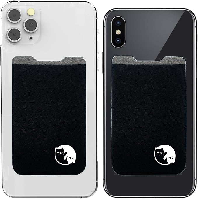 Phone Wallet - Adhesive Card Holder - Cell Phone Pouch - Stick on Lycra Pocket by Gecko - Carry Credit Cards and Cash by GeckoTravelTech
