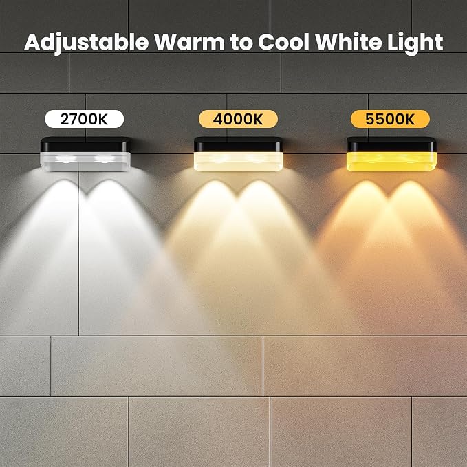 Outdoor Fence Lights, 8 Packs Smart Outdoor Deck Lights RGBCW+IC, with App/Remote Control, Color Changing Lights for Fence, IP67 Waterproof for Backyard Railing Decor (50FT) - Image 2