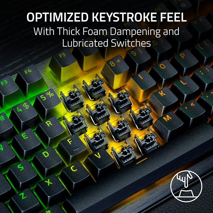 Razer Huntsman V3 Pro TKL 8KHz Esports Gaming Keyboard, Black | Analog Optical Switches Gen 2, 8KHz Polling, Razer Snap Tap, Rapid Trigger, Adjustable Actuation, Media Controls - Image 6