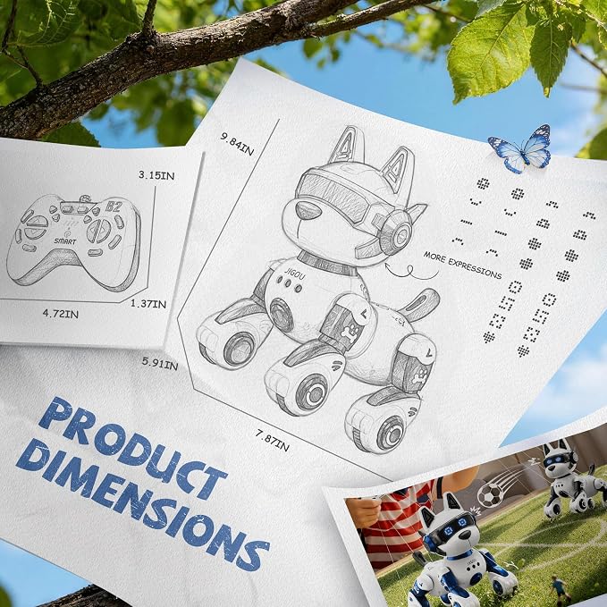 Smart Robot Dog, 2.4GHz Remote Control Robot Dog Toys for Kids 5-7 8-12, Voice & APP Control, Interactive Realistic Robot Puppy Toys for 5 6 7 8 9 10 11 12 Year Old Boys, Birthday Boy Girl Gift - Image 7