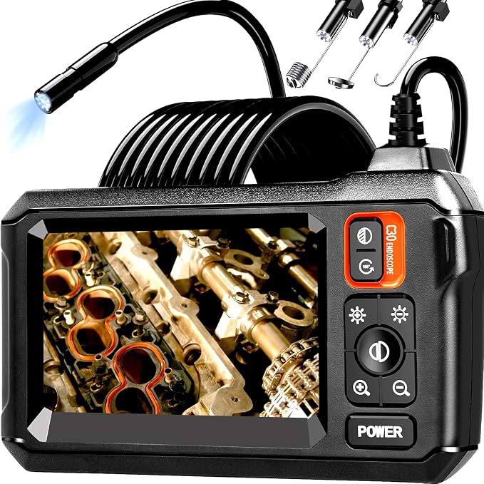 Daxiongmao Endoscope Camera with Light, 1080P HD Borescope, IP67 Waterproof Snake Camera – Ideal for Inspecting Walls, Vents, Automotive Engines, Pipes – A Great Gift Tool for Men (16.5ft) by Daxiongmao