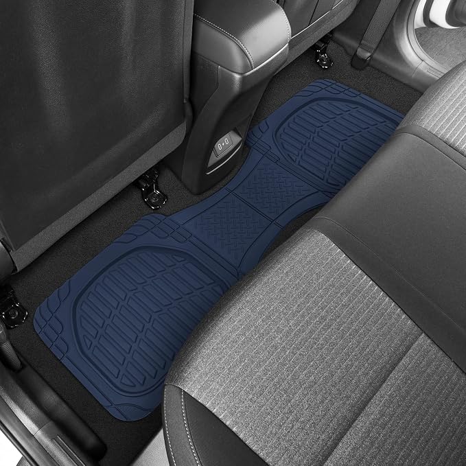 Motor Trend FlexTough Floor Mats for Cars, Blue Deep Dish All-Weather Car Mats, Waterproof Trim-to Fit Automotive Floor Mats for Cars Trucks SUV, Universal Floor Liner Car Accessories - Image 8