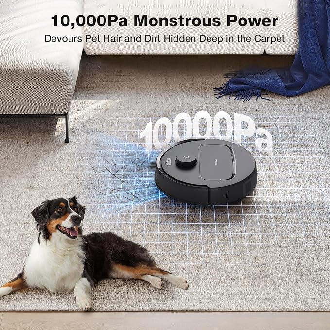 ECOVACS DEEBOT N30 Omni Care Robot Vacuum and Mop, 10000Pa Suction, TruEdge Adaptive Edge Mopping, ZeroTangle 2.0 Technology, Hot Air-Drying, Self-Emptying, Auto-Lift Mopping, Obstacle Avoidance - Image 3