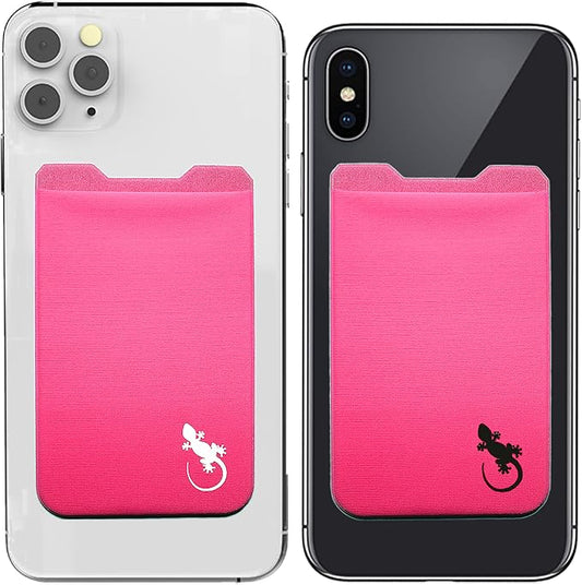 Phone Wallet - Adhesive Card Holder - Cell Phone Pouch - Stick on Lycra Pocket by Gecko - Carry Credit Cards and Cash by GeckoTravelTech