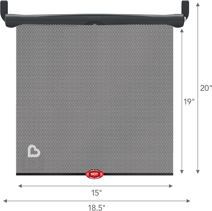Munchkin Brica Sun Safety Car Window Shade with Heat Alert, Helps Block UVA/UVB Rays, 2 Pack, Black - Image 6