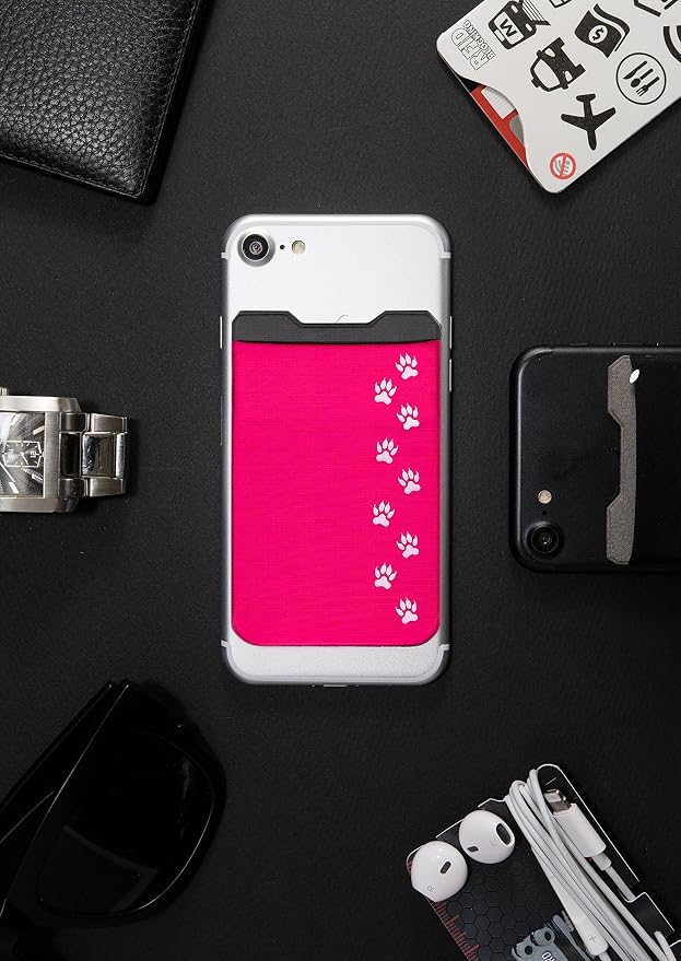 Phone Wallet - Adhesive Card Holder - Cell Phone Pouch - Stick on Lycra Pocket by Gecko - Carry Credit Cards and Cash - Image 4
