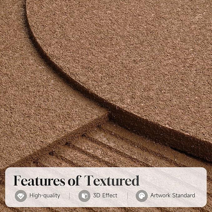Large 3D Textured Framed Neutral Abstract Wall Art for Living Room, 3 Piece Modern Geometric Paintings Wall Decor, Black White Brown Minimalist Artwork for Dining Room Bedroom Hallway Office, 24x36 In - Image 3