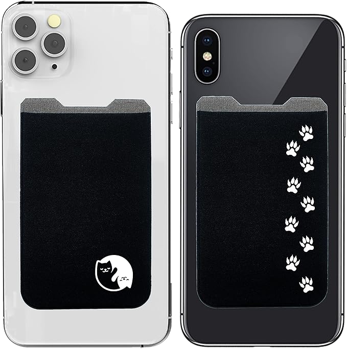 Phone Wallet - Adhesive Card Holder - Cell Phone Pouch - Stick on Lycra Pocket by Gecko - Carry Credit Cards and Cash by GeckoTravelTech