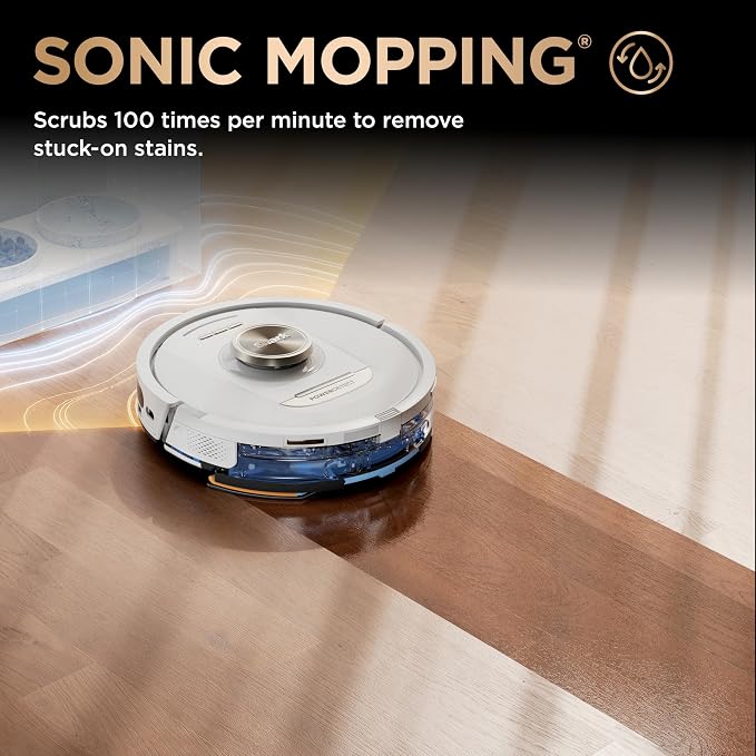 Shark PowerDetect NeverTouch Pro Robot Vacuum & Mop, White, AV2810ZEWH | 5 PowerDetect Technologies, NeverStuck, NeverTouch Pro Base (Self-Empty, Self-Refill, Pad Wash/Dry), 360° LiDAR + 3D Sensor - Image 7
