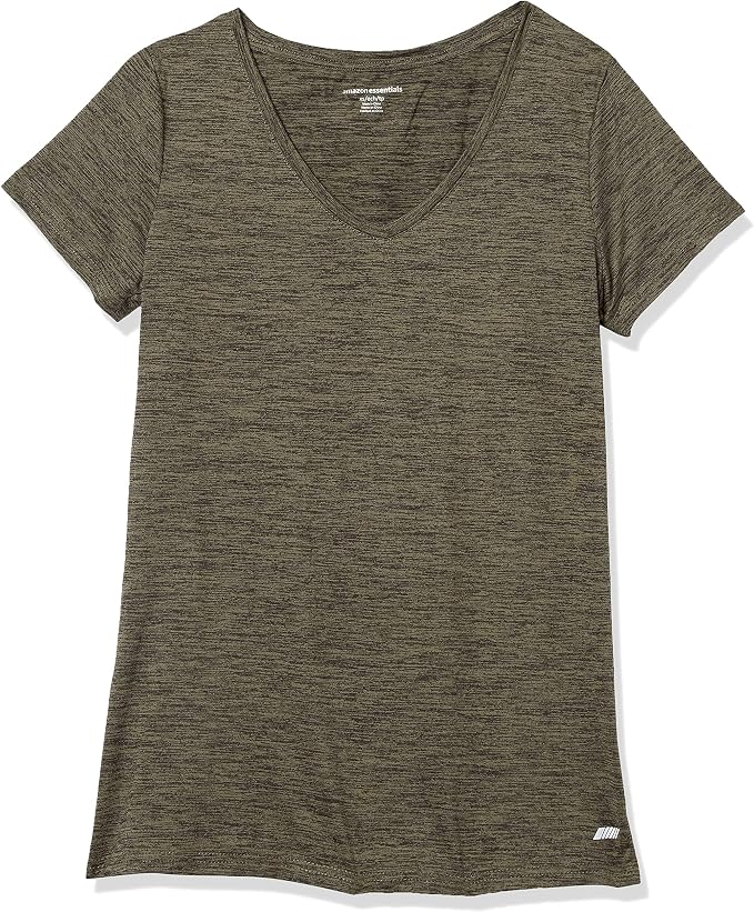 Amazon Essentials Women's Active Quick Dry Tech Stretch Short-Sleeve V-Neck T-Shirt (Available in Plus Size), Pack of 2 - Image 8