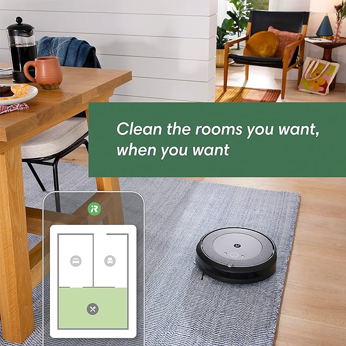 iRobot Roomba i3+ EVO (3550) Self-Emptying Robot Vacuum – Now Clean by Room with Smart Mapping, Empties Itself for Up to 60 Days, Works with Alexa, Ideal for Pet Hair, Carpets​, Roomba i3+ - Image 4