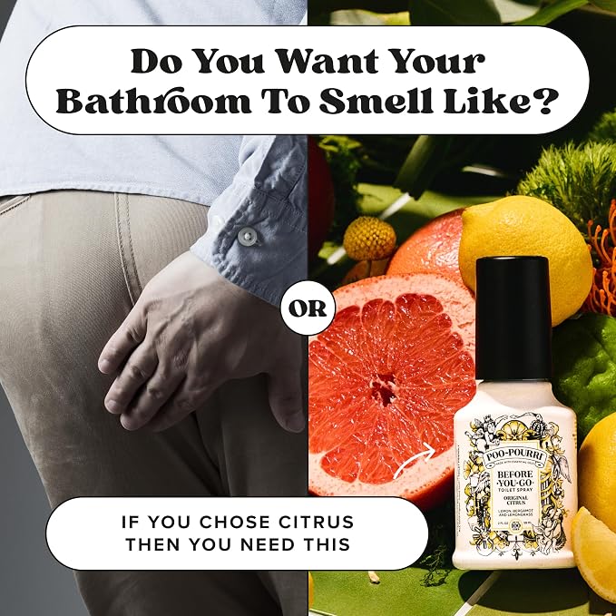 Poo-Pourri Before-you-Go Toilet Spray Bundle, Original Citrus 2 Fl Oz and Original Citrus 1 Fl Oz Pocket Travel Size - Lemon, Bergamot and Lemongrass - Image 10