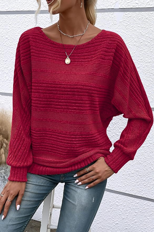 Womens Long Sleeve Shirts Crewneck Tunic Tops Pullover Sweaters Business Casual Blouses Fall Fashion 2026 - Image 2