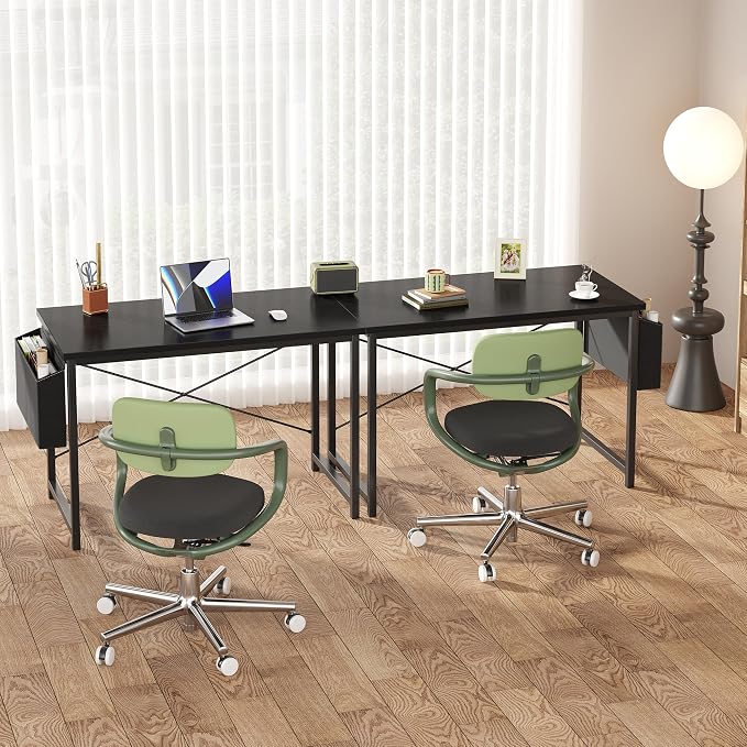 OLIXIS Computer Desk, 44 Inch Gaming Desks for Home Office Small Spaces | Writing Study Craft Work Table, Computer Workstation for Bedroom with Storage Bag, Black - Image 6
