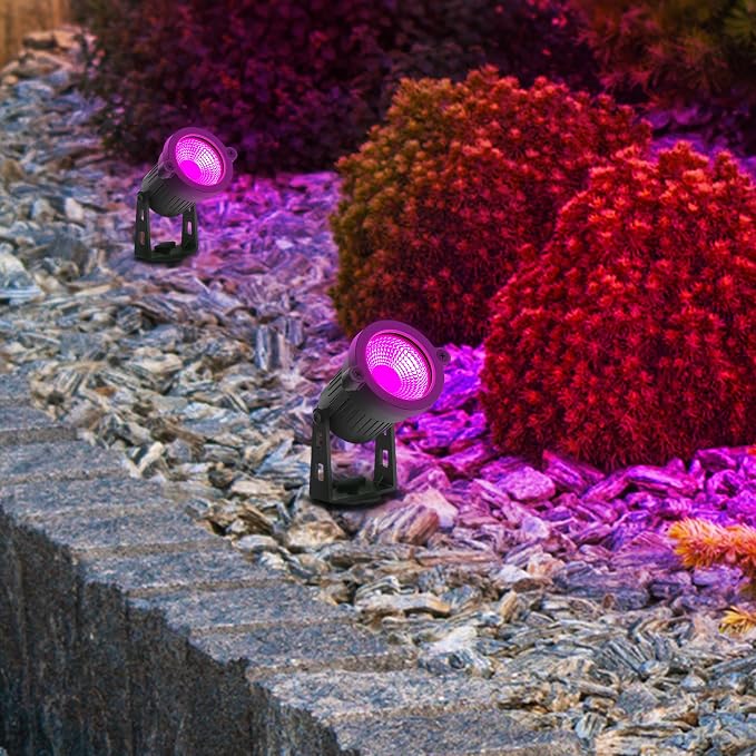 Feit Electric Smart Color Changing & Tunable White Outdoor Spotlights, 250 Lumens, Music Sync, Voice Control Compatible with Alexa & Google Home, Linkable, App Controlled, SPOT/RGBW/AG/2, 2-Pack - Image 7