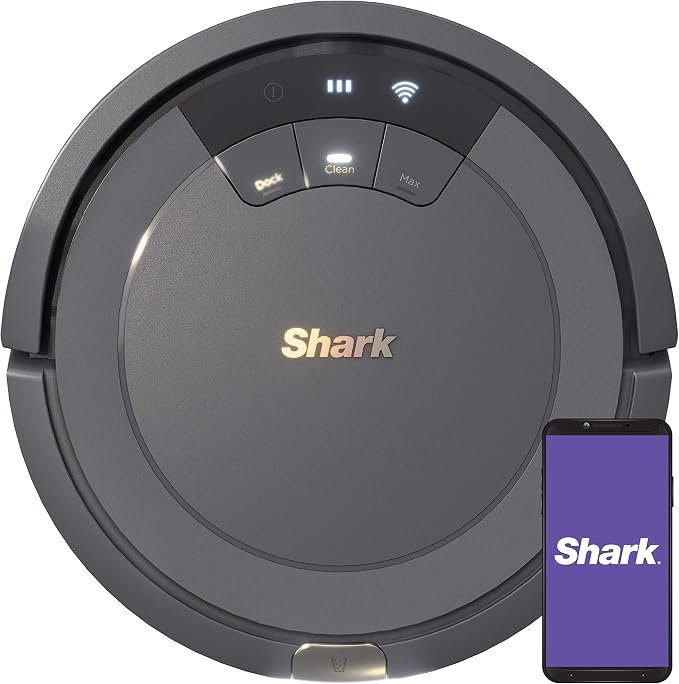 Shark ION Robot Vacuum, Tri-Brush System, Grey, AV753 | Tri-Brush System, Wi-Fi Connected, Works with Alexa & Google Assistant, 120-Min Runtime, Multi-Surface Cleaning by Unknown