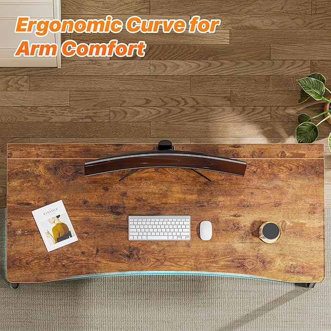 Huuger Folding Desk for Small Spaces, 31.5 Inch Foldable Computer Table, Easy Assembly, for Home Office, Study, Bedroom, Dorm, Space Saving, Small Writing Work Office Computer Desk, Rustic Brown - Image 5