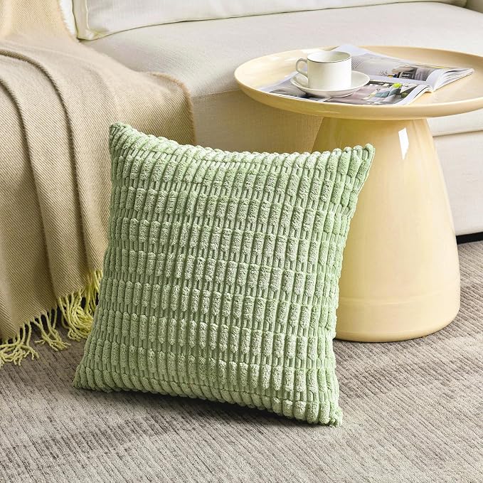 Fancy Homi 4 Packs Decorative Throw Pillow Covers for Living Room Couch Bed, Modern Farmhouse Boho Home Décor Accent Cushion Case, 26" x 26", Yellow Green Series - Image 2