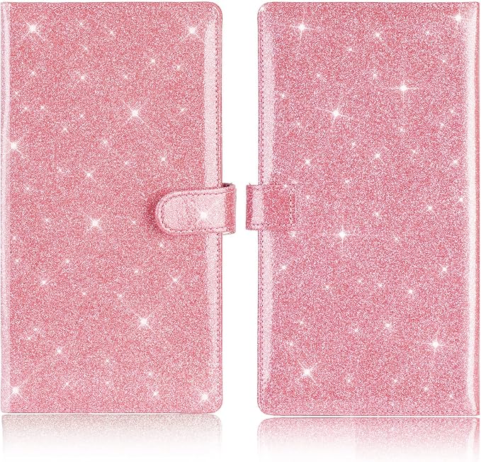 TOURSUIT Car Registration and Insurance Card Holder, Glitter Pink | Vehicle License Document Organizer, Glove Box Compartment, Interior Car Accessories, For Women Men - Image 3