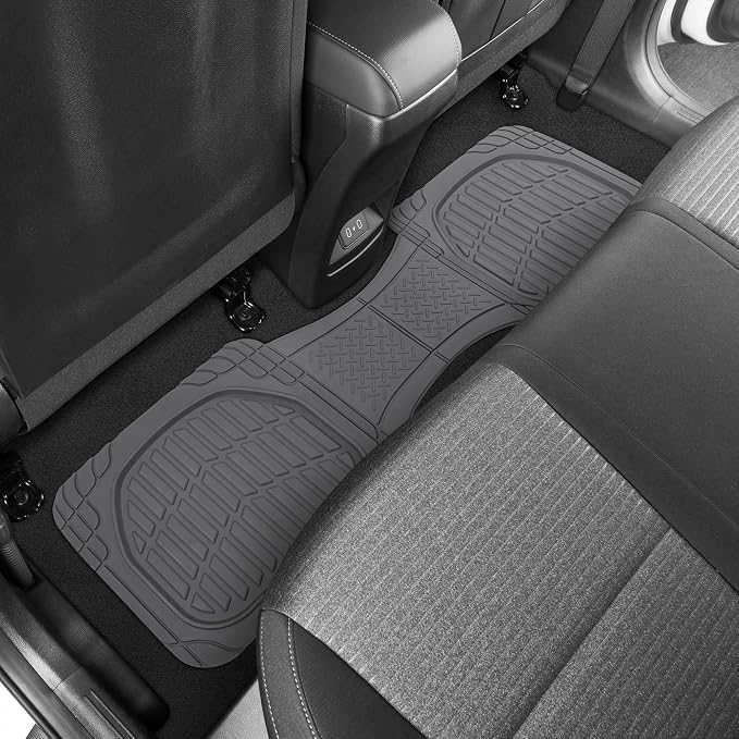 Motor Trend FlexTough Floor Mats for Cars, Gray Deep Dish All-Weather Mats, Waterproof Trim-To Fit Automotive Floor Mats for Trucks SUV, Universal Liner Car Accessories - Image 8