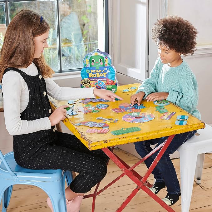 eeBoo Build a Robot Spinner Game, Matching Game, Ages 3+, 2-4 Players | Introduces early number recognition & imaginative play. Includes spinner & robot building pieces. 15-30 min game - Image 5