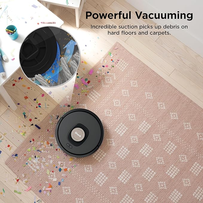 Shark AV2501AE AI Robot Vacuum with XL HEPA Self-Empty Base, Bagless, 60-Day Capacity, LIDAR Navigation, Perfect for Pet Hair, Compatible with Alexa, Wi-Fi Connected, Carpet & Hard Floor, Black - Image 2