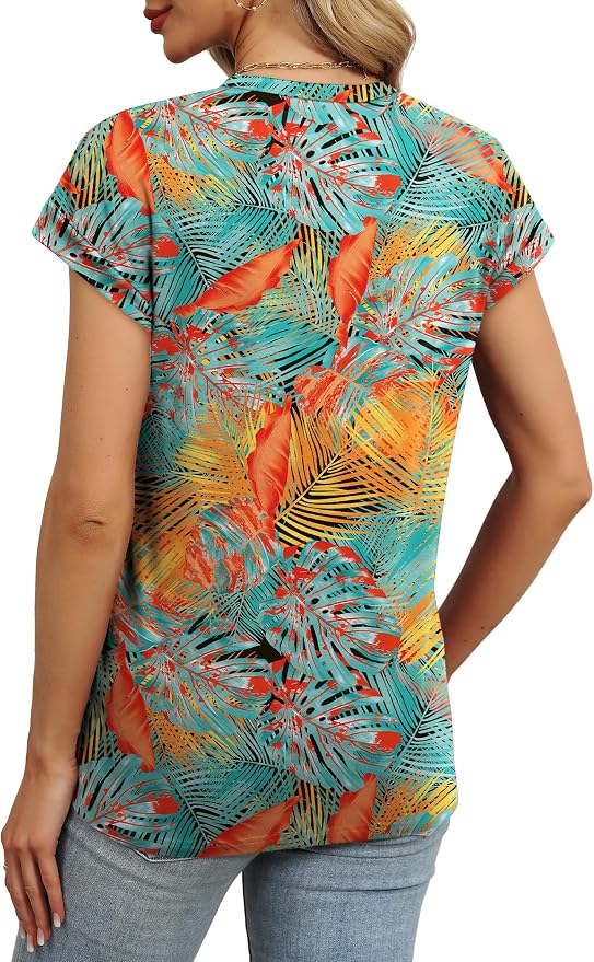 Alaroo Womens Summer Tops Short Sleeve Shirts Crew Neck Tshirt Cute Trendy Tunic Blouses (S-3XL) - Image 4
