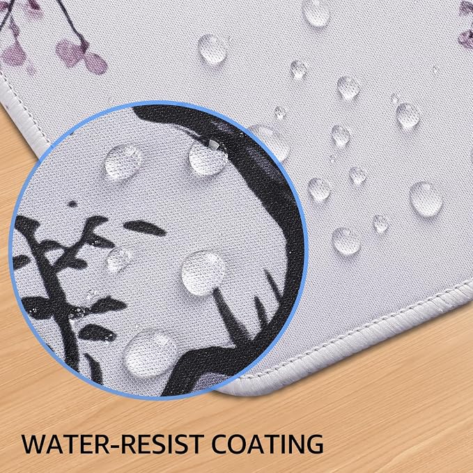 KTRIO Large Gaming Mouse Pad, Desk Mat, 31.5 x 15.7 in, Zen Sakura, XXL | Smooth Micro-Weave Surface, Artistic Pattern Design, Non-Slip Rubber Base, Durable Stitched Edges, Office & Home Use - Image 5