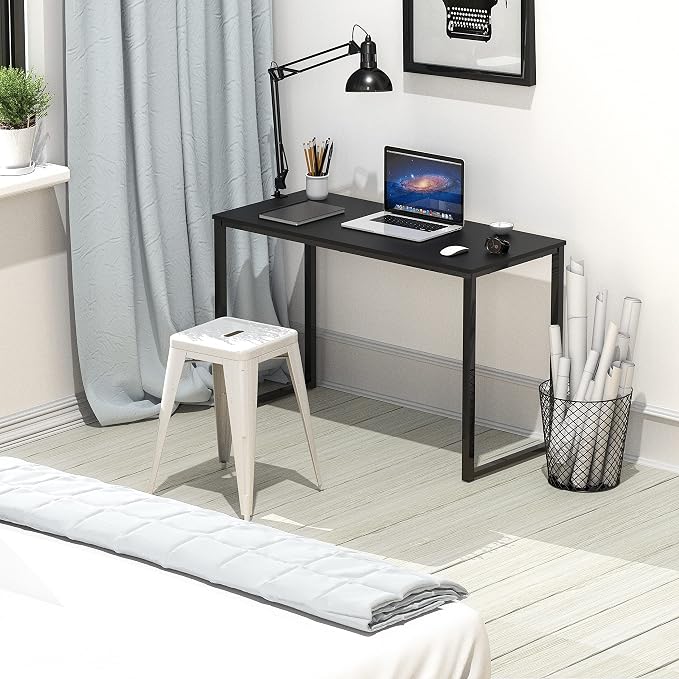 SHW Mission 32-Inch Home Office Computer Desk, Black - Image 2